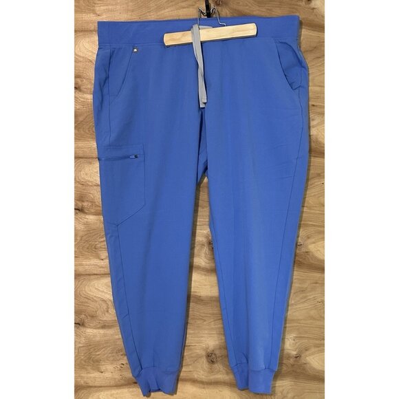 FIGS Woman’s XXL Zamora Jogger Scrub Pants  Blue Women's High Waisted Drawstring - Picture 1 of 10